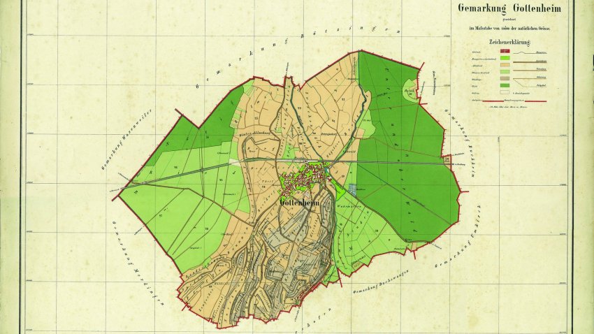 1883 Gemarkungsatlas Gottenheim