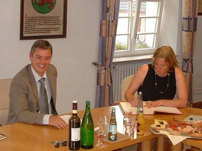 MdB Kerstin Andreae mit BM Volker Kieber