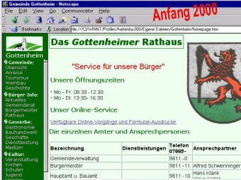 gottenheim.de im Jahre 2000